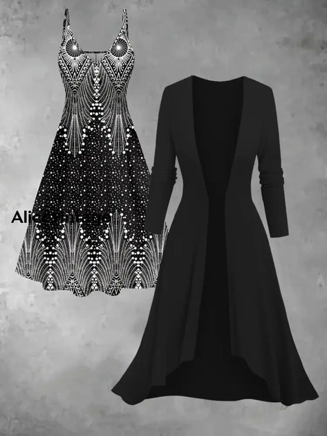 Virgen Maria Art Print Vintage Elegant Slip Dress Two Piece Sets main image 0