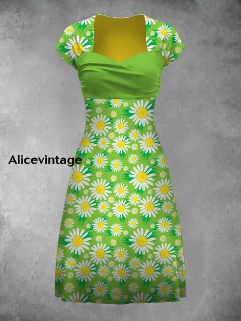 Independence Day Art Print Short Sleeve Vintage Dress main image 1
