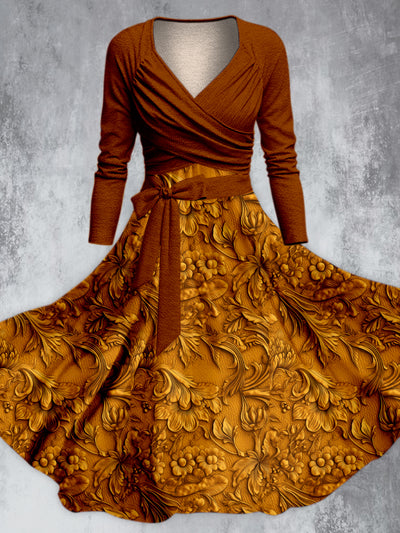 Bohemian Floral Print Elegant Vintage Chic Sleeveless Tank Top Midi Dress