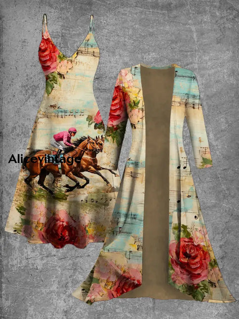 Virgen Maria Art Print Vintage Elegant Slip Dress Two Piece Sets main image 1