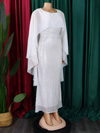 Silk Sequin Vintage Fashion Party Dress