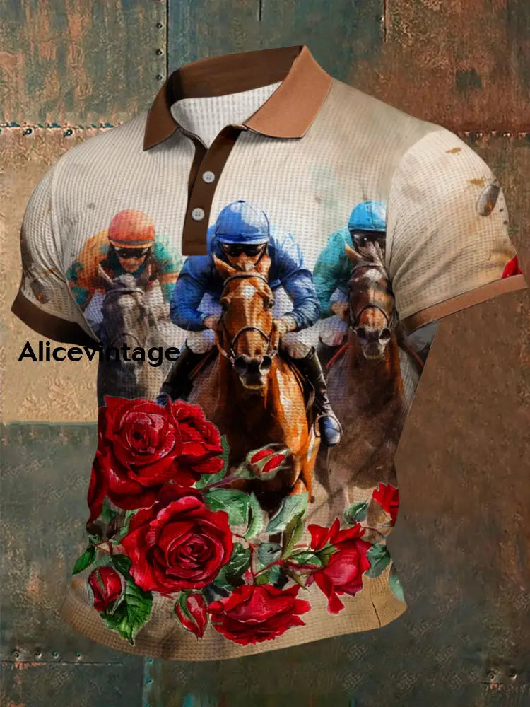 Derby Art Print Short Sleeve Waffle Shirt A / S