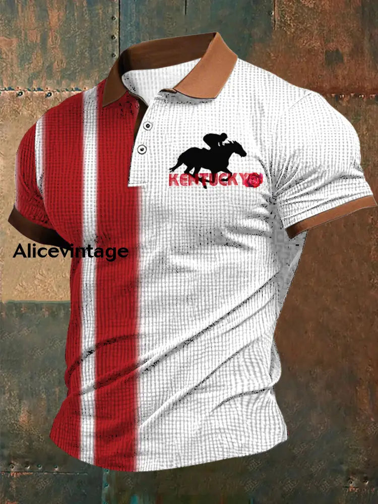Derby Art Print Short Sleeve Waffle Shirt A / S