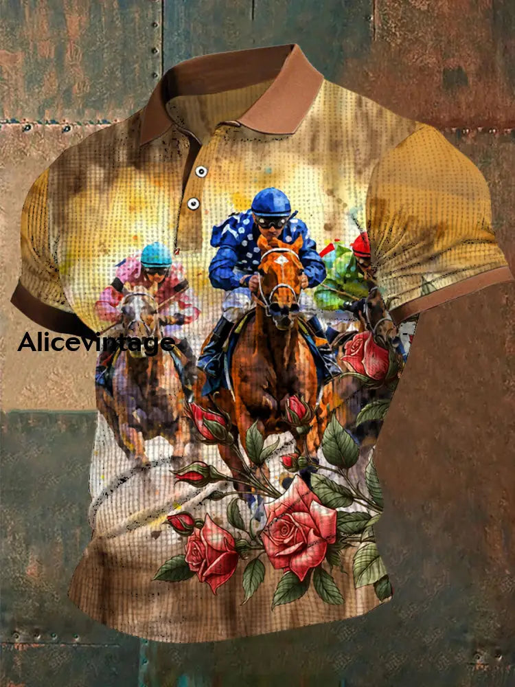 Derby Art Print Short Sleeve Waffle Shirt A / S