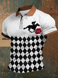 Derby Rose Art Print Short Sleeve Waffle Shirt A / S