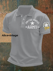 Man’s Retro U.S. Army Printed Shirt Gray / S