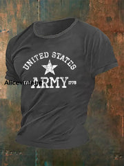 Men’s Retro U.S. Army Print T-Shirt Gray / S