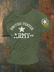 Men’s Retro U.S. Army Print T-Shirt Army Green / S