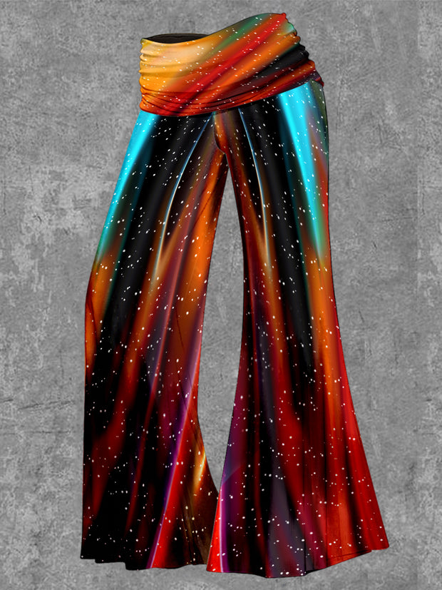 Abstract Color Print Tank Top Yoga Pants Vintage Two-Piece Sets