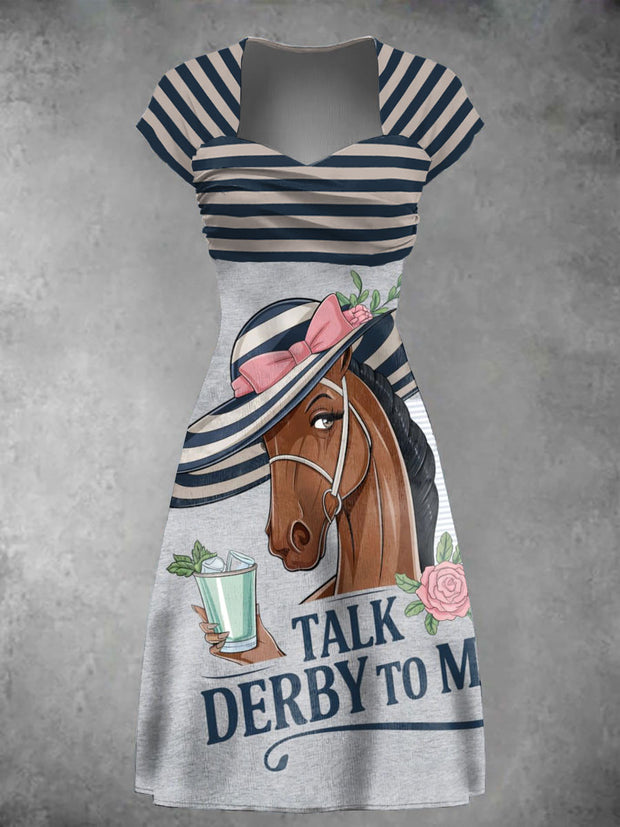 Women's Talk derby to my striped dress