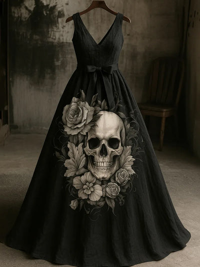 Women's Skull Art Print Dress
