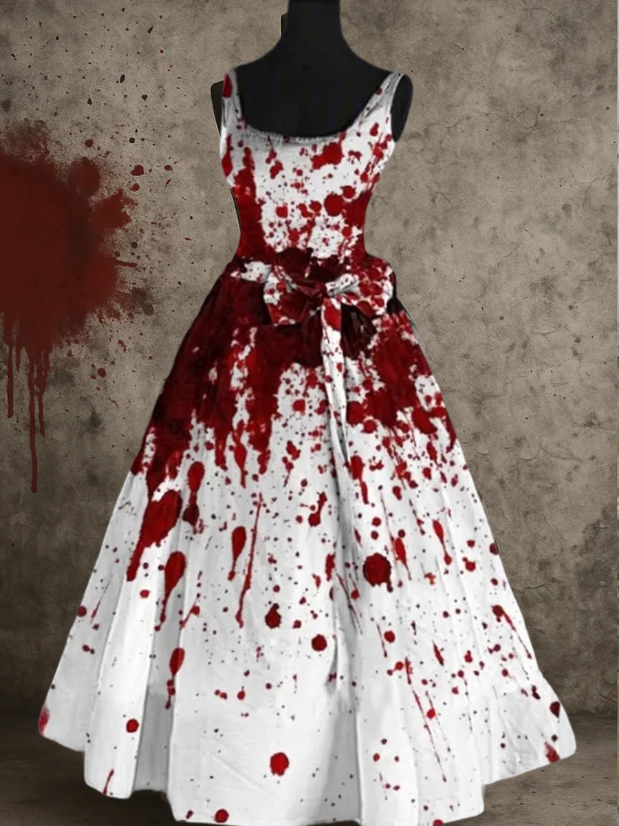 Women's Bloody Art Print Dress
