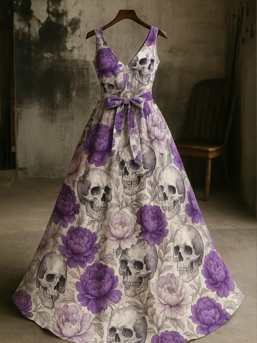 Women's Skull Art Print Dress
