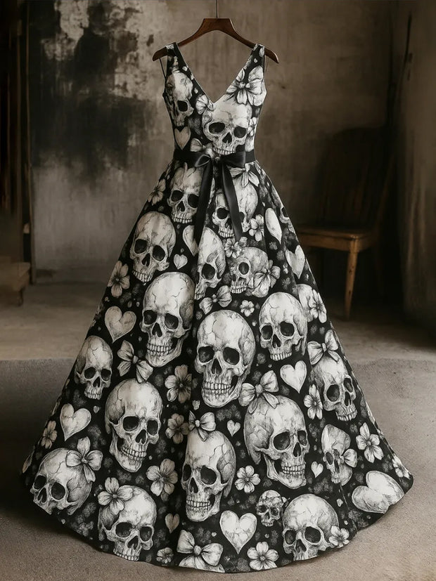 Women's Skull Art Print Dress