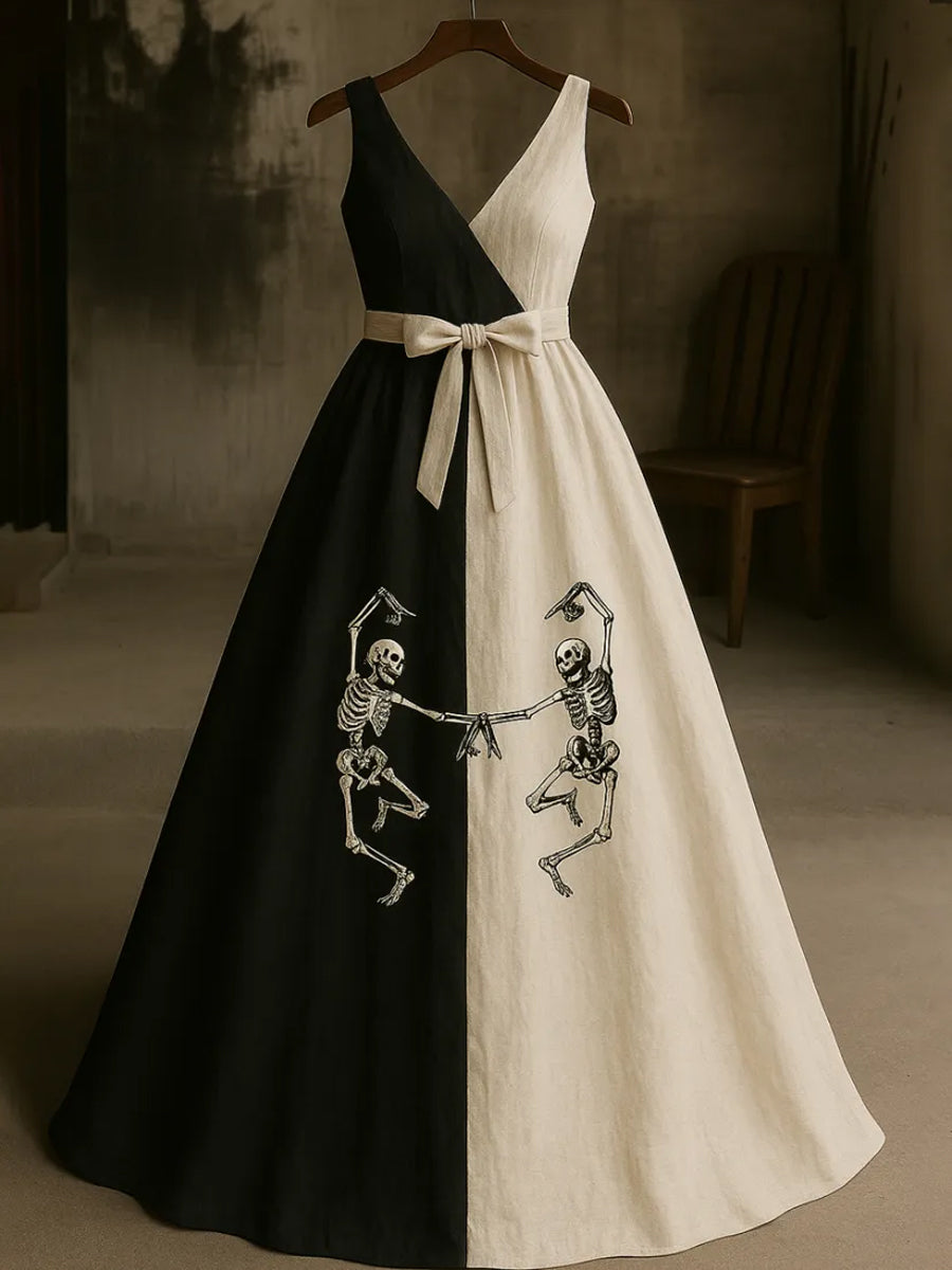 Women's Skull Art Print Dress