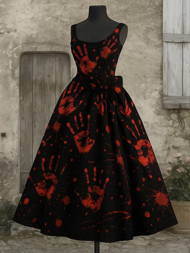 Women's Bloody Art Print Dress