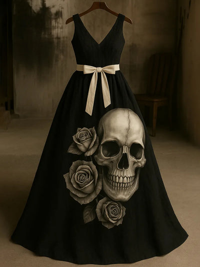Women's Skull Art Print Dress