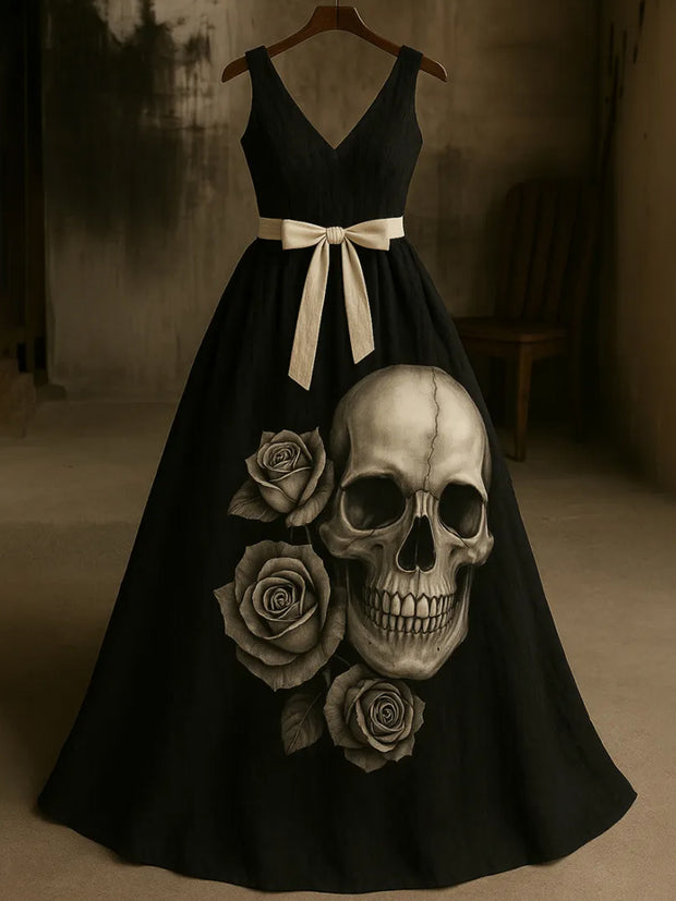 Women's Skull Art Print Dress