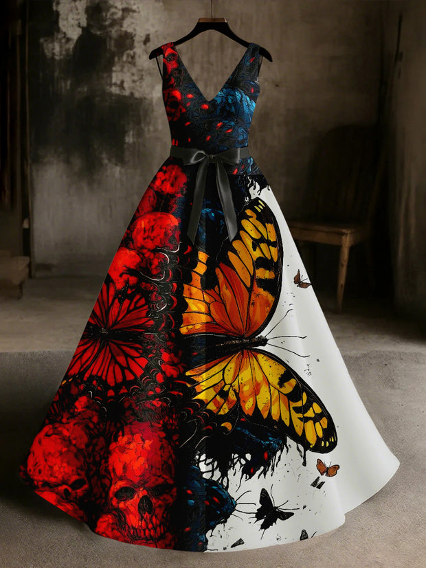 Women's Skull Art Print Dresss