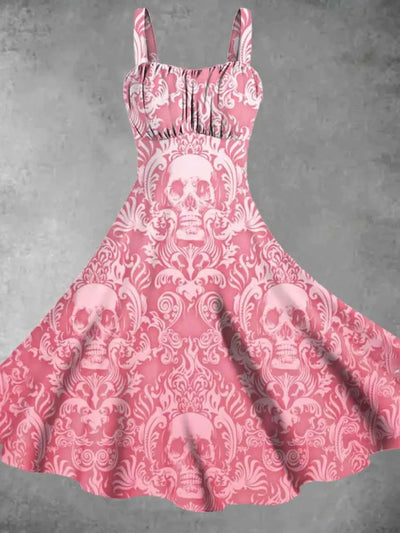 Women's Skull Art Print Dress