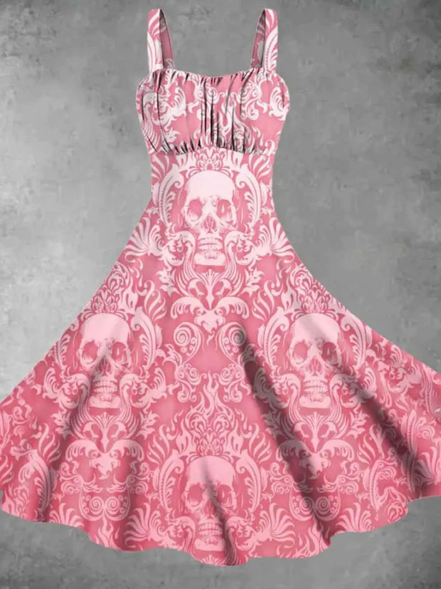 Women's Skull Art Print Dress