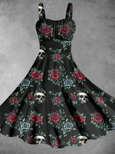Women's Skull Art Print Dress
