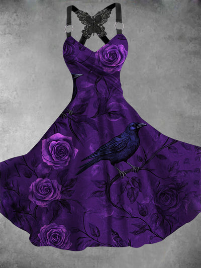 Women's Vintage Skull Art Casual Dress