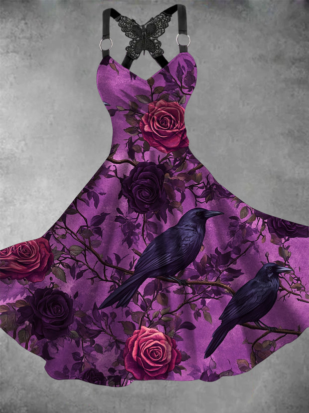 Women's Vintage Skull Art Casual Dress