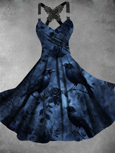 Women's Vintage Skull Art Casual Dress