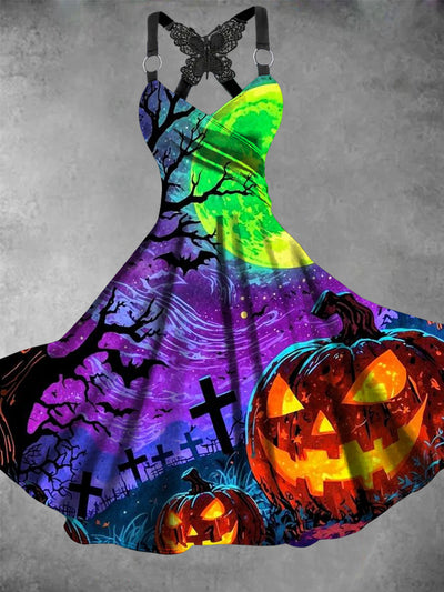 Women's Vintage Halloween Art Casual Dress