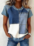 Women's Simple Patchwork Top