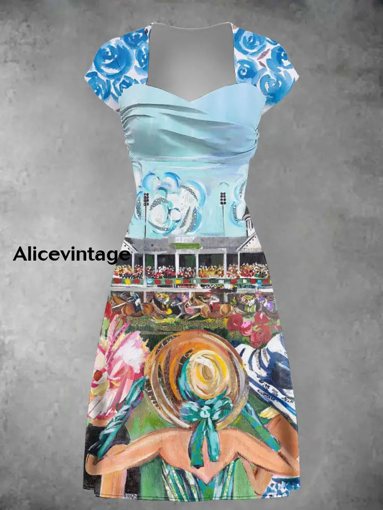 Women’s Derby Day Printed Casual Dress As picture / S