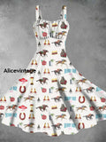Women’s Derby Day Printed Casual Dress White / S