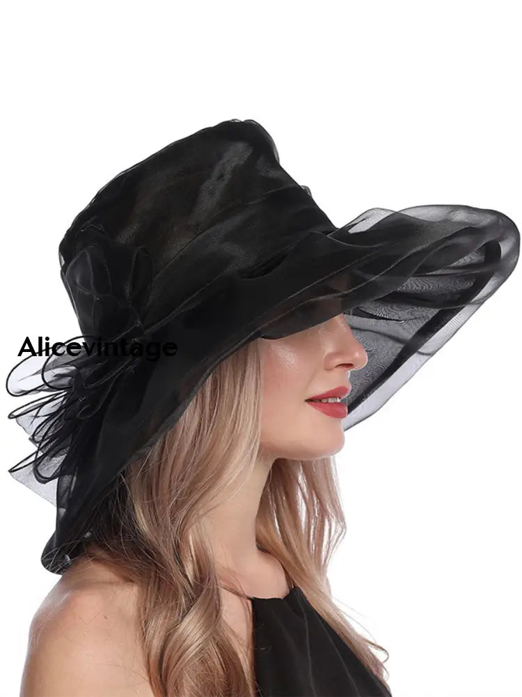 Women’s Derby Organza Headdress Black / JM