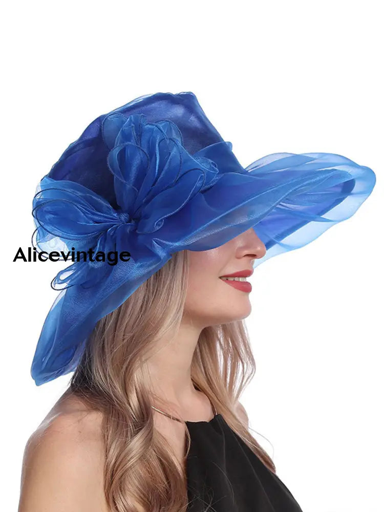 Women’s Derby Organza Headdress Blue / JM