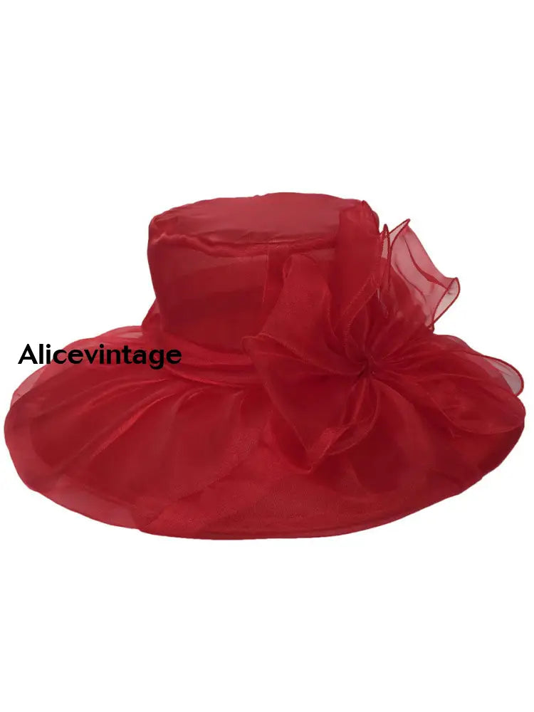 Women’s Derby Organza Headdress Red / JM