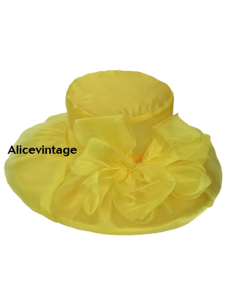 Women’s Derby Organza Headdress Yellow / JM