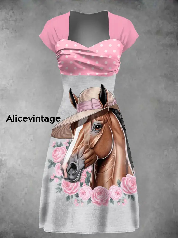 Women’s Derby Roses Dress Pink / S