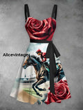 Women’s Derby Roses Lace-Up Dress As picture / S