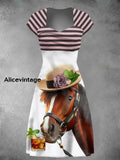Women’s Derby Stripe Dress White / S