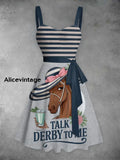 Women’s Talk derby to me striped lace-up dress As picture / S