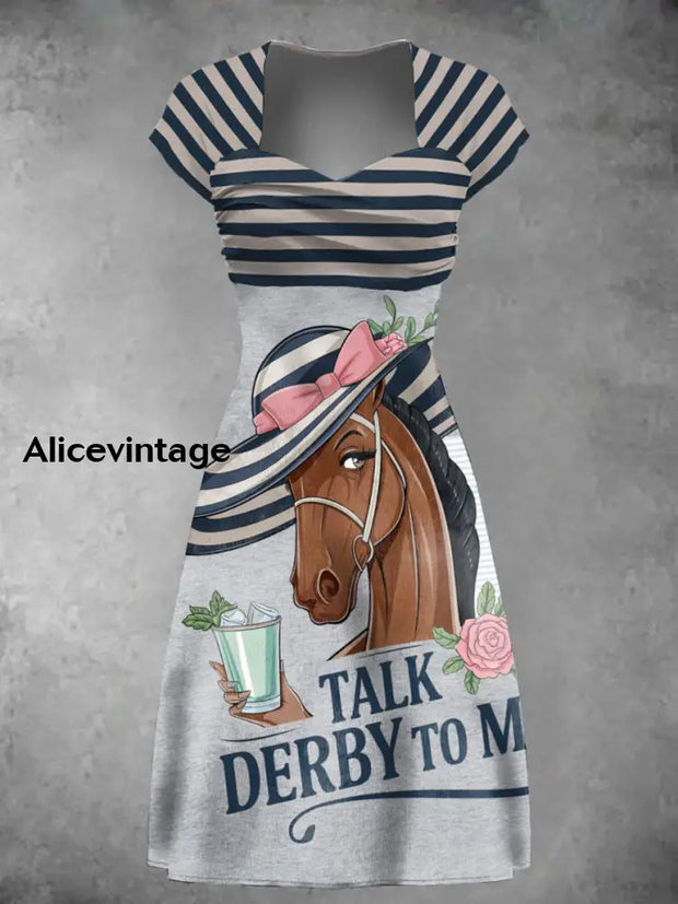 Women’s Talk derby to my striped dress Gray / S