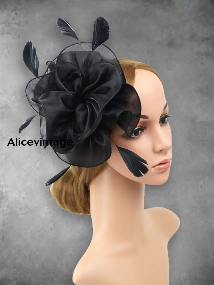 Women’s Vintage Derby Organza Feather Headdress