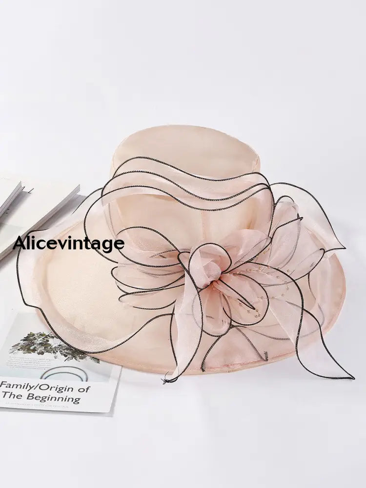 Women’s Vintage Derby Organza Headdress Light Pink / JM